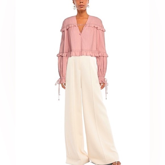 Jonathan Simkai Ruffle Blouse - Picture 1 of 10